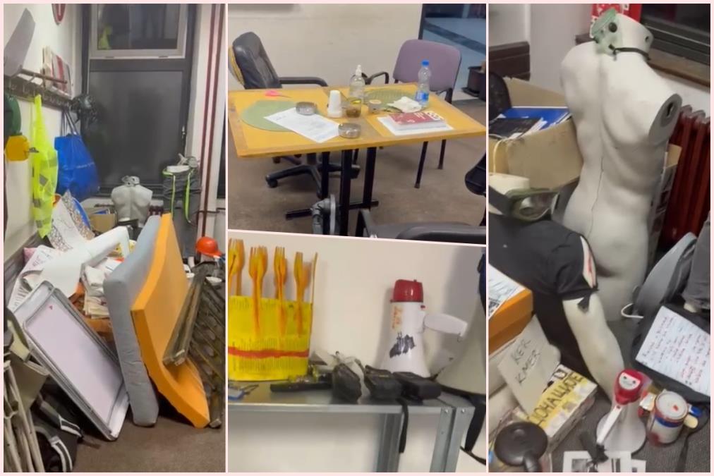 POGLEDAJTE ŠTA SU PRIPADNICI UKP ZATEKLI PO ULASKU U FILOZOFSKI FAKULTET: U učionicama potpuni nered, razni predmeti razbacani posvuda - TOTALNI HAOS (VIDEO)
