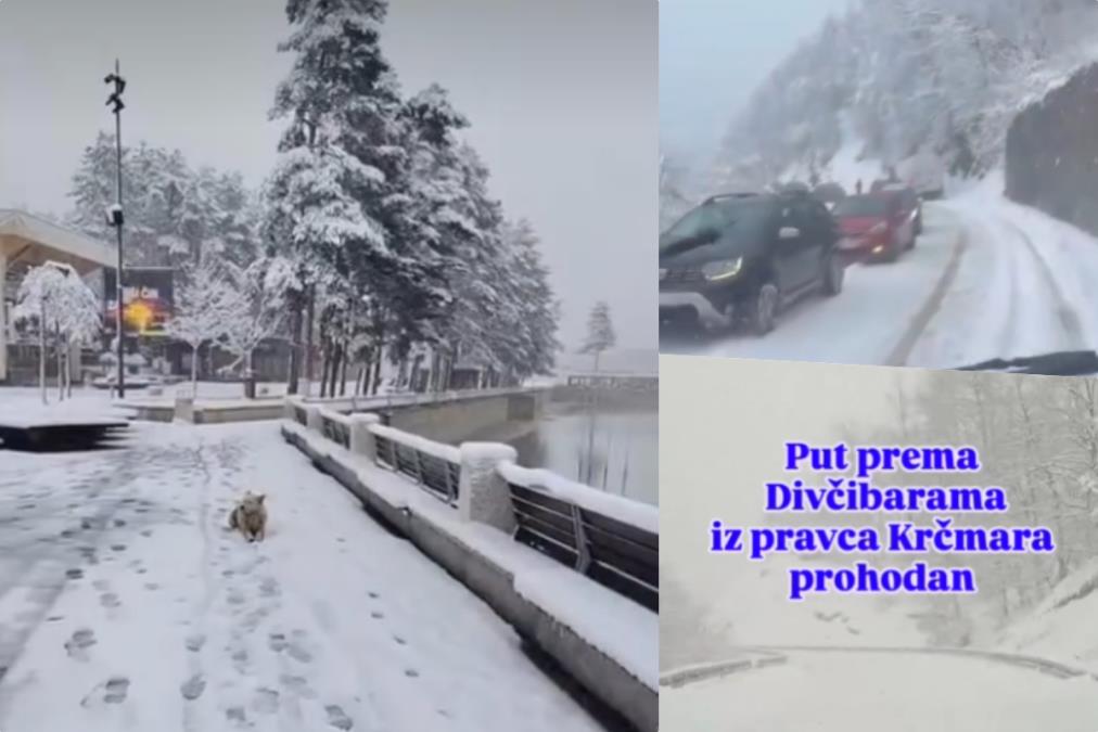 (VIDEO) POGLEDAJTE KAKO SNEG POLAKO ZAVEJAVA SRBIJU Snimci kao usred zime, neverovatni prizori na putevima! Prognoza najavljuje da padne još 20 cm