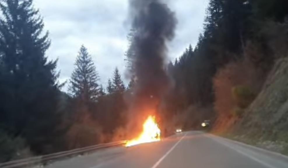 BUKTINJA NA PUTU KA ZLATIBORU: Automobil se zapalio u vožnji, potpuno izgoreo! (FOTO)