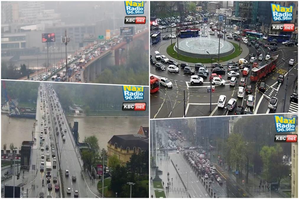 STRAHOVITE GUŽVE U BEOGRADU: Popodnevni špic pokazao svoje najgore izdanje, kiša i radovi napravili haos - u ovim delovima grada SVE STOJI (FOTO)