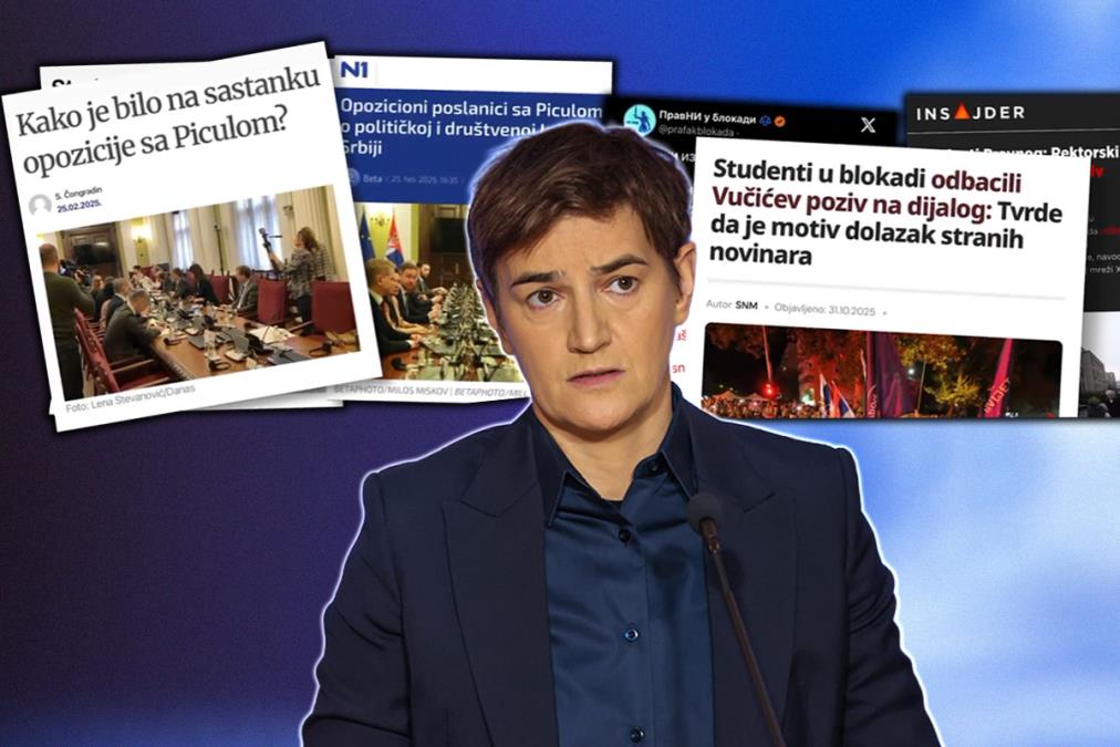 BLOKADERI NEĆE NA RAZGOVOR KOD VUČIĆA, A KOD PICULE JURE Brnabić iznela sve dokaze: Ništa više o sebi i odnosu prema Srbiji ne treba da kažu (VIDEO)