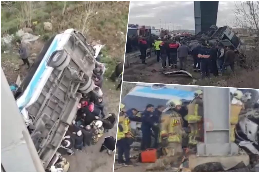 (UZNEMIRUJUĆI VIDEO) AUTOBUS S PUTNICIMA SE ZAKUCAO U NADVOŽNJAK! Ima MRTVIH, povređeno 13 ljudi! Stižu ZASTRAŠUJUĆI snimci sa mesta TRAGEDIJE! (FOTO)