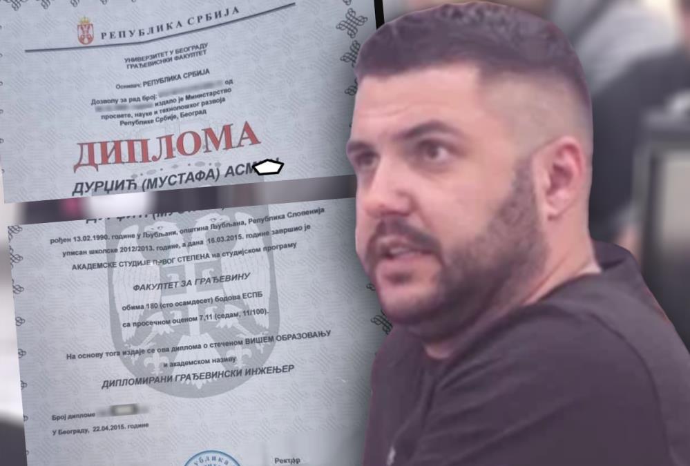 HAOS OKO LAŽNE DIPLOME ASMINA DURDŽIĆA: Profesor tvrdi da je falsifikat, a sada se oglasio Mustafa i evo šta kaže (FOTO)