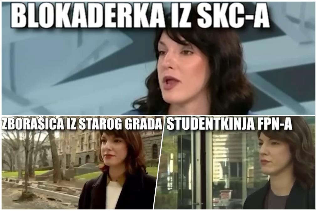 BLOKADERKA, ZBORAŠICA, STUDENTKINJA...Tri osobe u jednoj: Kad blokaderskim medijima zafali sagovornik, uloge se menjaju kao čarape (VIDEO)