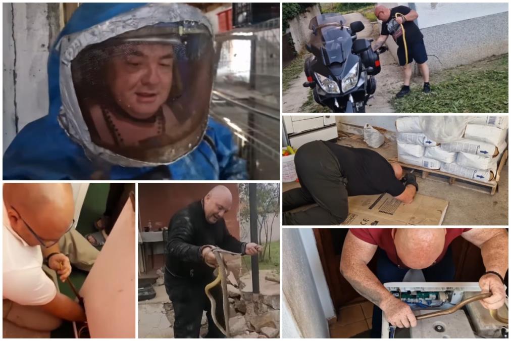 "LELE, LELE, 2 KOMADA... JA BI’ UMREO MOMENTALNO" Zmijurine, stršljeni, smuk u zamrzivaču, veš-mašini?! Šta je sve Vladica izvukao u samo nedelju dana (VIDEO)