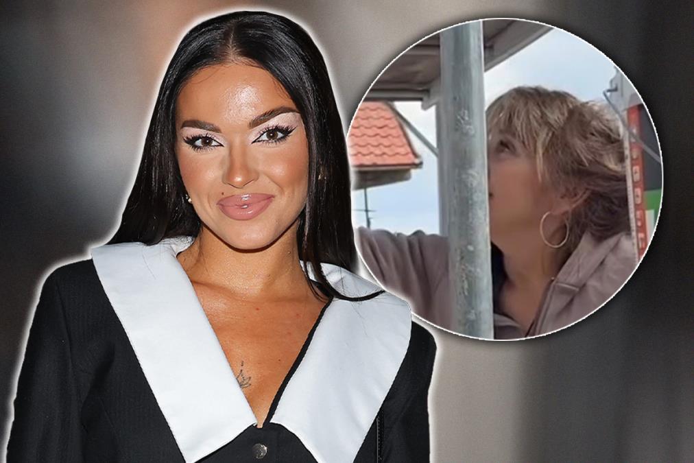 MAJKA TEODORE DŽEHVEROVIĆ NA VELIKU SUBOTU RADI NA SKELI: Isplivale fotke: Mama Džehva s majstorima malteriše kuću, mreže gore, komentari se samo ređaju (FOTO)