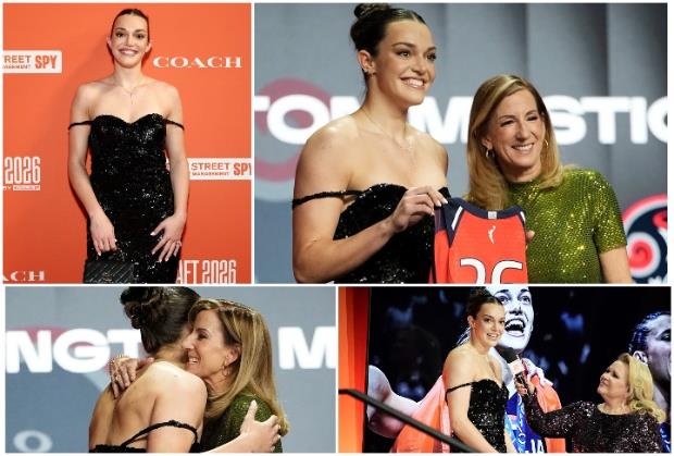 SRPKINJA BLISTALA U ELEGANTNOJ CRNOJ HALJINI! Anđela nije skidala osmeh sa lica na svečanoj ceremoniji WNBA drafta! Roditeljima se zahvalila na srpskom jeziku!