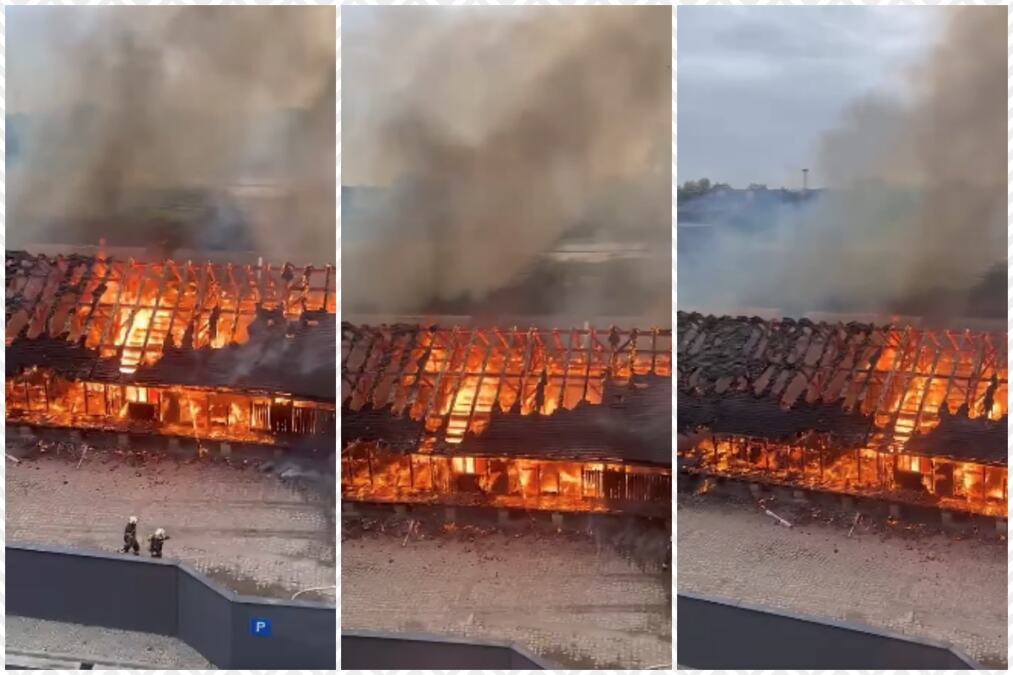(VIDEO) IZGORELO SKLADIŠTE HRVATSKIH ŽELEZNICA! Buktinja progutala objekat, vatrogasci se celu noć borili sa vatrenom stihijom