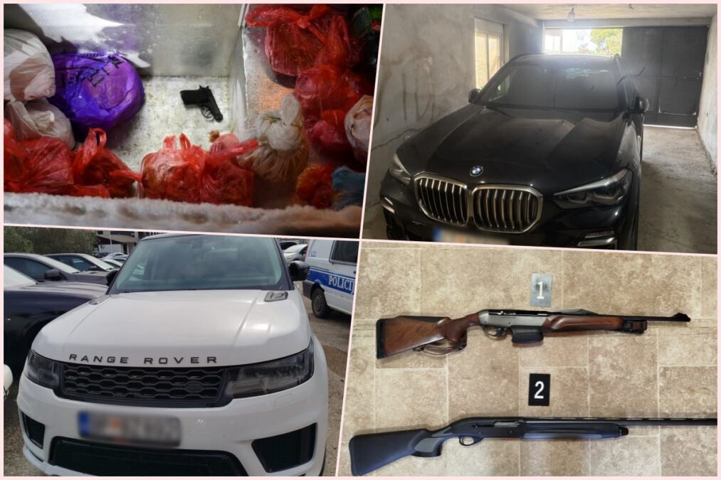 RAZBIJENA ZELENAŠKA MREŽA U ULCINJU: Trojica uhapšena, zaplenjeno oružje, skupocena vozila... (FOTO)