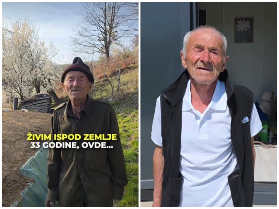 "Presrećan sam, ovo je raj za mene" Deka Miroslav koji je 33 godine živeo pod zemljom ponovo rasplakao Srbiju: Dobio novi dom, sreću ne krije FOTO 