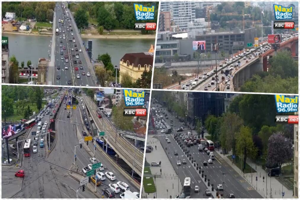AUTOKOMANDA NAJZAKRČENIJA, NA BRANKOVOM I GAZELI SVE TEČE: Stanje na beogradskim ulicama jutros mnogo bolje kad nema kiše (FOTO)