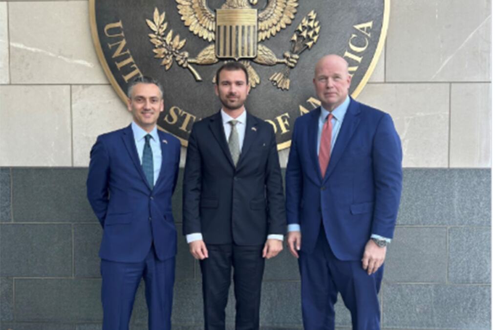 PREDSEDNIK PUPIN INICIJATIVE VUK VELEBIT RAZGOVARAO SA METJUOM VITAKEROM: Razgovor posvećen daljem produbljivanju bezbednosne saradnje između Srbije i SAD