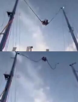 (UZNEMIRUJUĆE) PAKAO NA VAŠARU! Otkačila se sajla na visini od 90 METARA, dvoje dece ostalo zarobljeno u kapsuli: Vožnja se RASPALA u vazduhu (VIDEO)