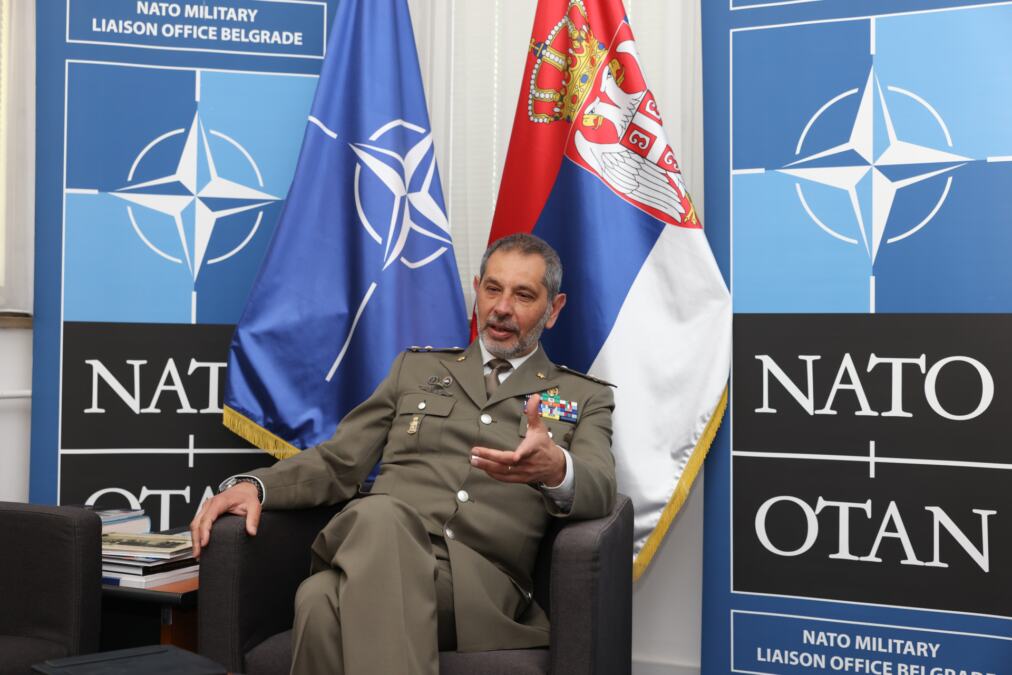 ŠEF NATO KANCELARIJE U BEOGRADU, BRIGADNI GENERAL ANTONIO STASI: NATO ceni svoje partnerstvo sa Srbijom, u potpunosti poštuje njenu politiku vojne neutralnosti