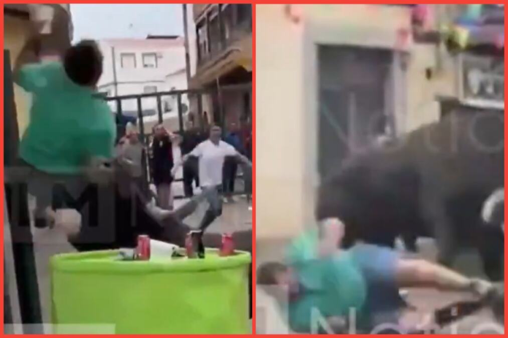 BIK ISKASAPIO I UBIO ČOVEKA NASRED ULICE: Uznemirujući snimak se širi mrežama! Pobesnela životinja ga dohvatila rogovima, onda je počeo PAKAO (VIDEO)