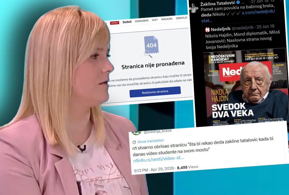 SKORO DESET GODINA ŽAKLINA LAGALA ČITAVU NACIJU DA JOJ JE AKADEMIK HAJDIN DEDA! Na N1 brišu dokaze blamaže njihove perjanice - džaba, internet sve pamti (FOTO)