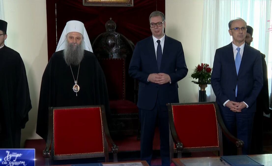 UŽIVO SVEČANOST U PATRIJARŠIJI: Vučić prisustvuje potpisivanju Memoranduma o razumevanju između SPC i Republike Srbije