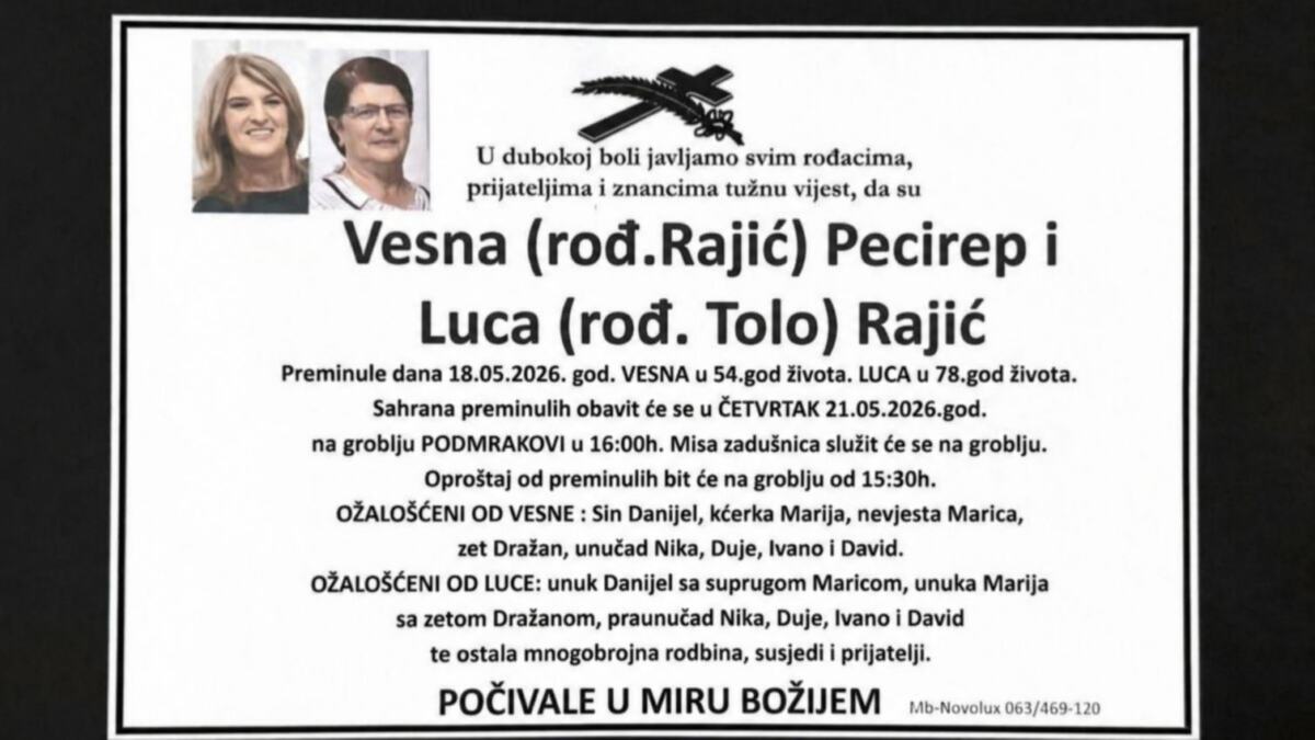 MIRO PECIREP UBIO SUPRUGU I TAŠTU: Danas je sahrana dvema žrtvama femicida u Kiseljaku! (VIDEO)