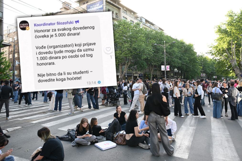 "ŠTO VIŠE LJUDI, VEĆA ZARADA" Otkrivena prepiska blokadera, nude dnevnice za dolazak na skup: "Honorar od 5.000 DINARA, MOGU DA UZMU..." (FOTO)