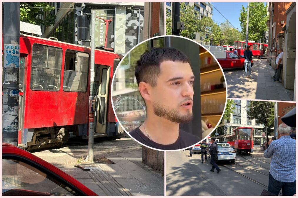 OVO JE MOGUĆI RAZLOG IZLETANJA TRAMVAJA IZ ŠINA NA DORĆOLU: Vozila je žena, a prednji deo je ulubljen skroz, zato smo mislili da je... (foto, video)