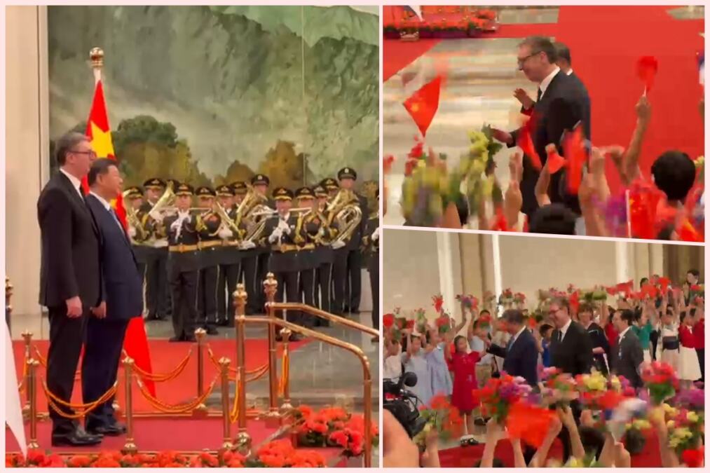 VELIČANSTVEN DOČEK ZA PREDSEDNIKA VUČIĆA U DOMU NARODA U PEKINGU: Duboko poštovanje prema Srbiji vidi se u svakom detalju, a ovaj je posebno oduševio! (VIDEO)