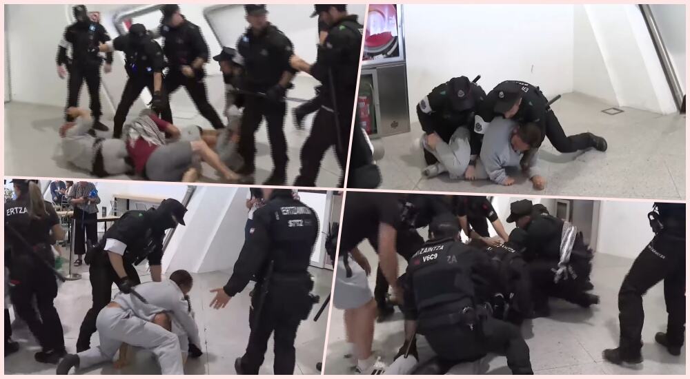 POGLEDAJTE KAKO JE ŠPANSKA POLICIJA BRUTALNO PREBILA AKTIVISTE KOJI SU SE VRATILI IZ IZRAELSKOG ZATOČENIŠTVA! Haos na aerodromu u Bilbau (VIDEO)