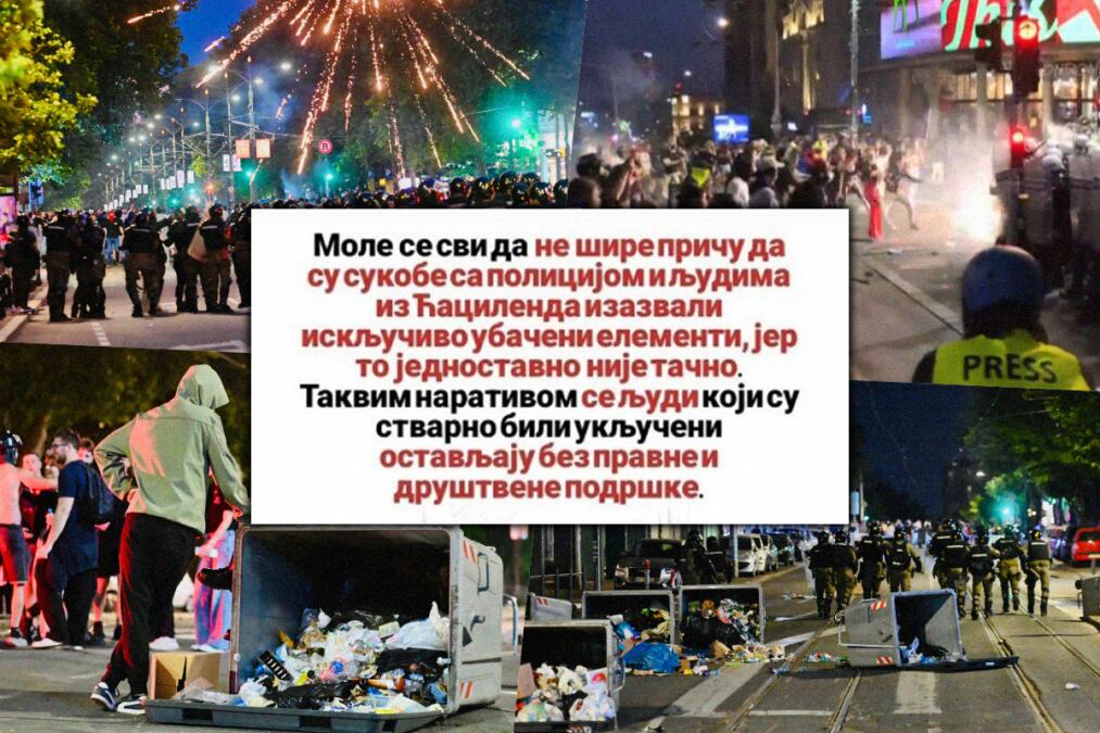BLOKADERI PRIZNALI DA SU ONI IZAZVALI NASILJE, A SAD MOLE: "Ne širite priču da su sukobe sa policijom izazvali isključivo UBAČENI ELEMENTI, jer to NIJE TAČNO!"