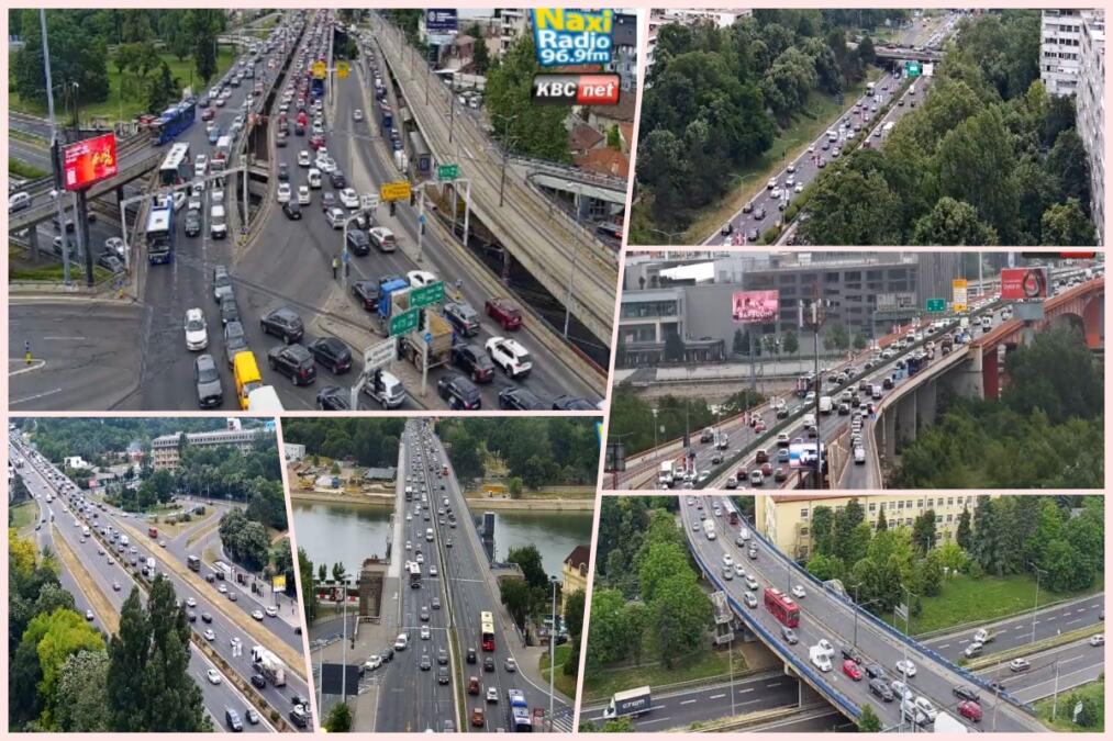 KRKLJANAC NA AUTOKOMANDI, DUGE KOLONE ZA NOVI BEOGRAD: Pogledajte gde je jutros najveća gužva u špicu (FOTO) 