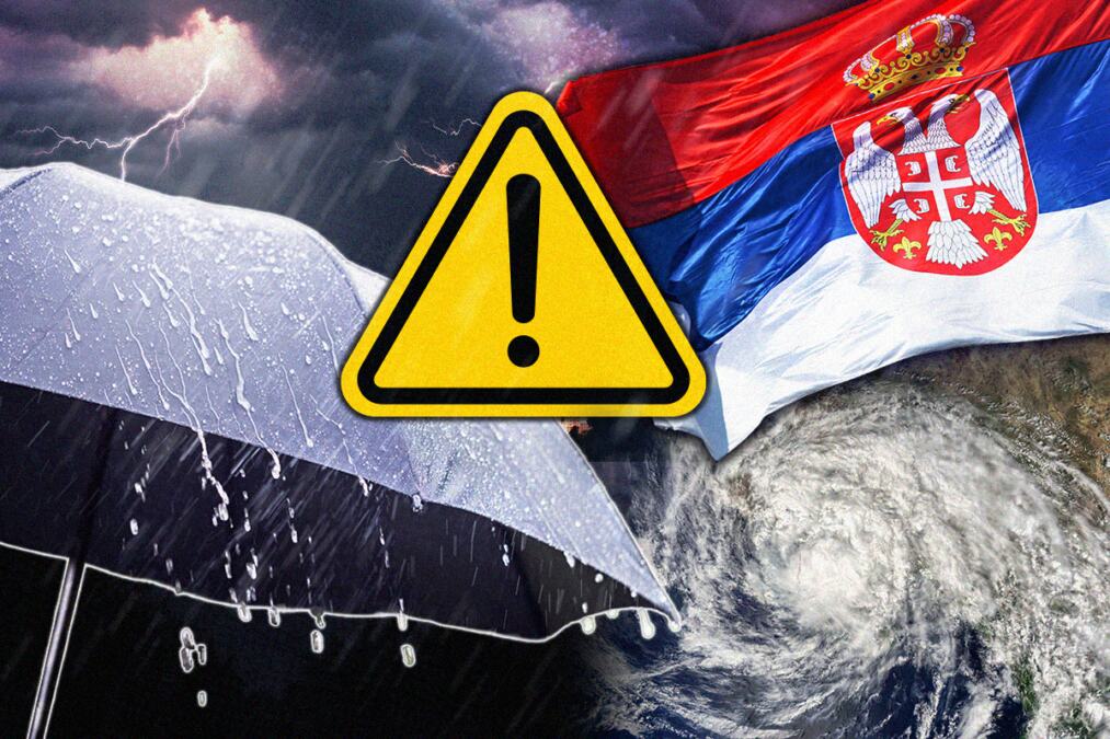 SPREMITE SE, RHMZ UPALIO NARANDŽASTI METEO ALARM! STIŽE JAKO NEVREME I GRAD: Ovi delovi Srbije biće na najjačem udaru! Evo kad kreće haos i šta čeka Beograd