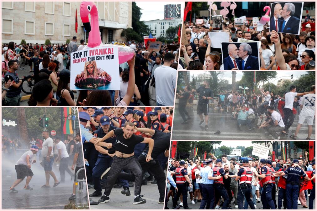 KLJUČA ALBANIJA ZBOG TRAMPOVOG ZETA, RAMA NE ODUSTAJE OD PROJEKTA! Ni vodeni topovi ne gase proteste zbog luksuznog odmarališta na mestu bivše vojne baze (FOTO)