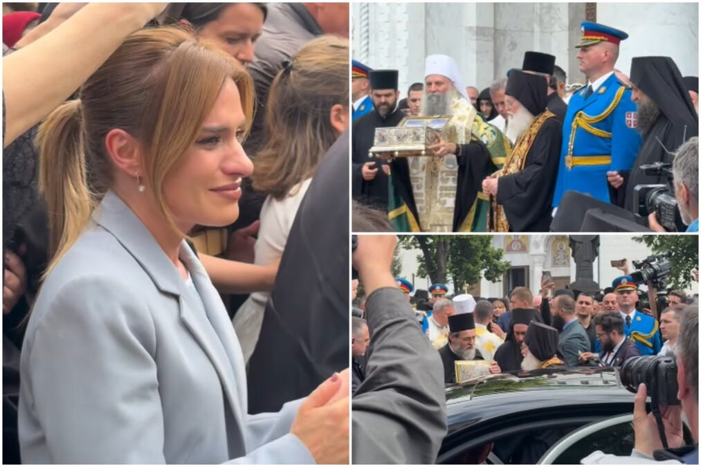 "NIKADA NISAM SVEDOČILA LEPŠEM PRIZORU..." Ministarka Stamenkovski u suzama tokom ispraćaja pojasa Presvete Bogorodice - Još nam nisu uzeli dušu (VIDEO)