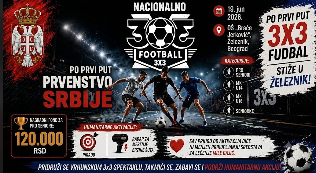 FUDBAL 3X3 PRVI PUT STIŽE U ŽELEZNIK: Sportski spektakl sa h