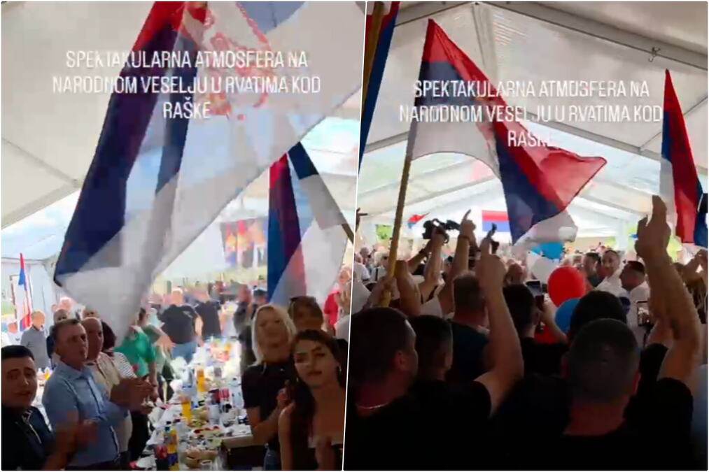 REKA LJUDI U RVATIMA KOD RAŠKE! Veliko narodno veselje okupilo građane: Poslata jasna poruka – Srbija pobeđuje! (VIDEO)