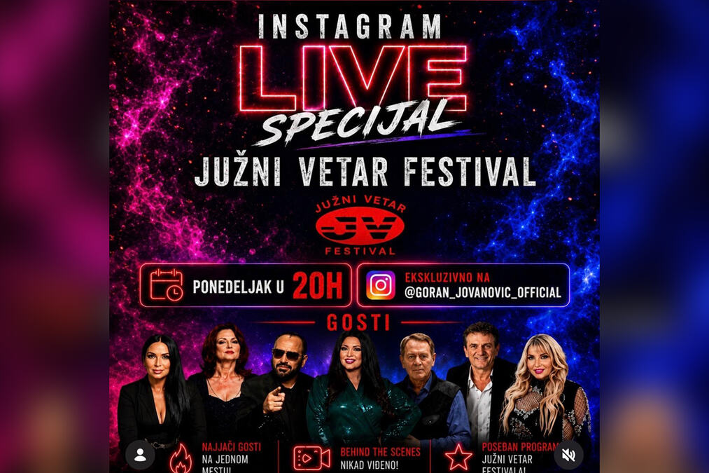 POŠALJITE PITANJA ZVEZDAMA JUŽNOG VETRA! U ekskluzivnom lajvu na Instagramu odgovoriće na sve ono što vas zanima: Ovakav događaj muzička scena ne pamti