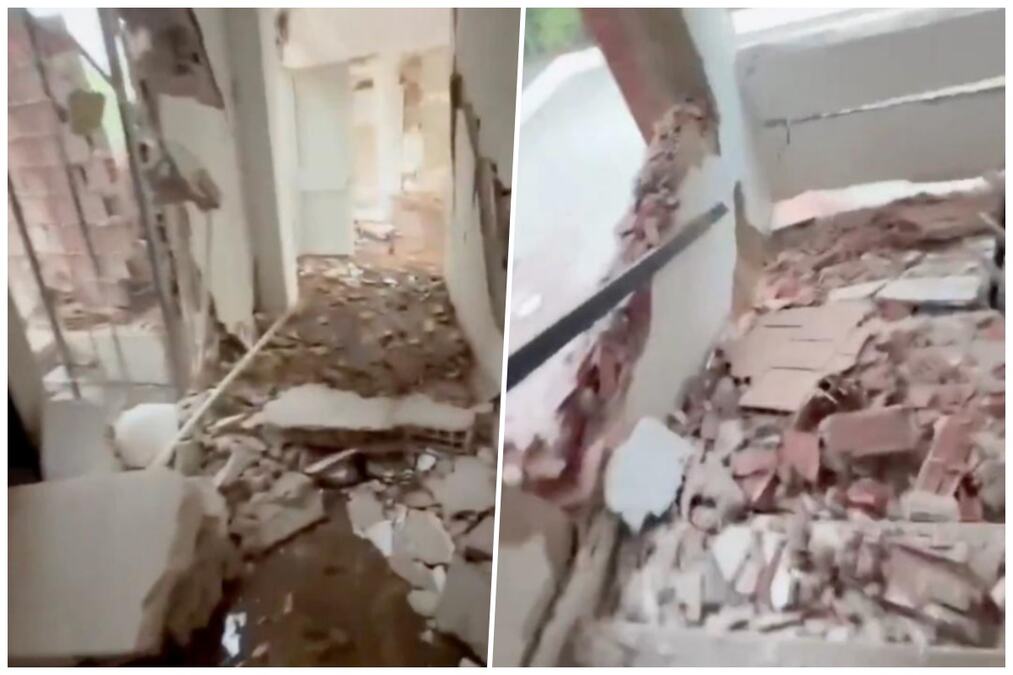 ZASTRAŠUJUĆA SCENA U VENECUELI: Čovek JURI niz stepenice razorene zgrade i sve snima, svaki sprat situacija je postajala sve gora! (VIDEO)