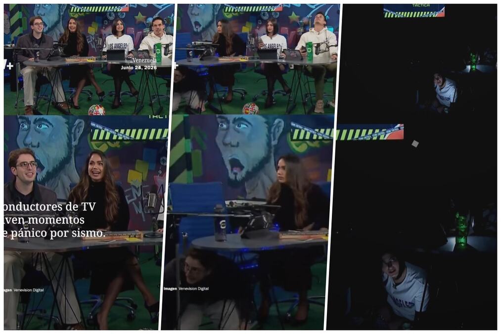 ZEMLJOTRES U PROGRAMU UŽIVO, VODITELJI BEŽE POD STO! Smeh na snimanju emisije venecuelanske televizije brzo zamenili panika i MRAK  (FOTO, VIDEO)