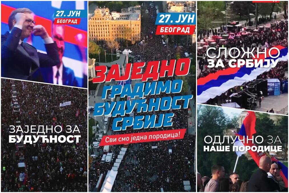 "SLOŽNO ZA SRBIJU, ODLUČNO ZA NAŠE PORODICE, ZAJEDNO ZA BUDUĆNOST" Vučić objavio novi snimak uoči sutrašnjeg velikog skupa: Svi u Beograd 27. juna! (VIDEO)