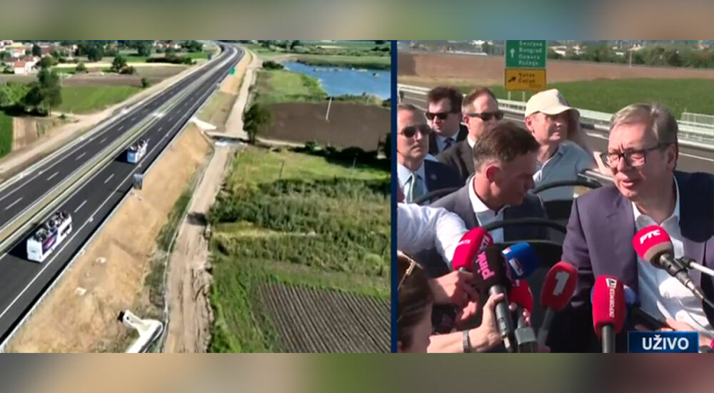 UŽIVO „OVO JE NOVA ISTORIJA“ VUČIĆ OTVARA DEONICU NA MORAVSKOM KORIDORU: Ovo dovodi fabrike, turiste, zbližava porodice, omogućava bolji životni standard (FOTO)