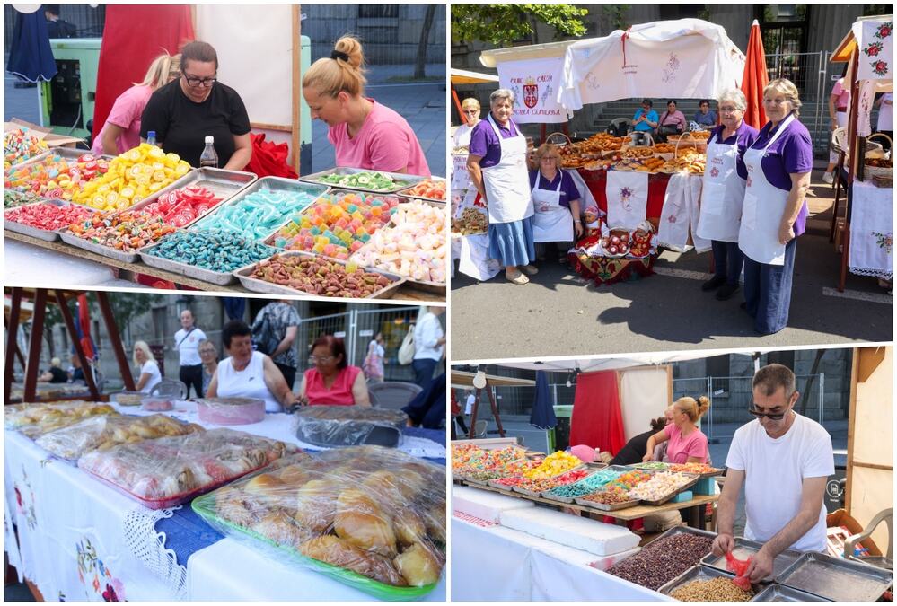 CARSKA TRPEZA NA VELIKOM SKUPU U BEOGRADU: Kuvari se nedelju dana spremali za spektakl ispred Narodne skupštine - evo čega sve ima na štandovima (FOTO)
