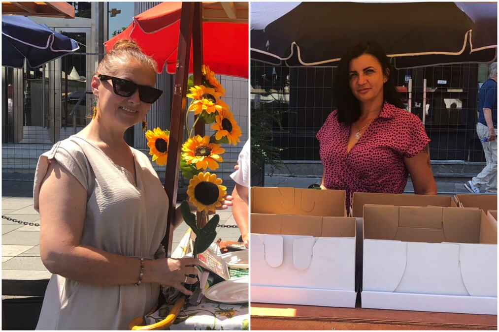 OVO JE PRAVA DOMAĆINSKA I PONOSNA SRBIJA: Danijela iz Batuše i Tanja iz Kučeva besplatno dele kolače na velikom skupu i pokazuju ljubav prema otadžbini (FOTO)
