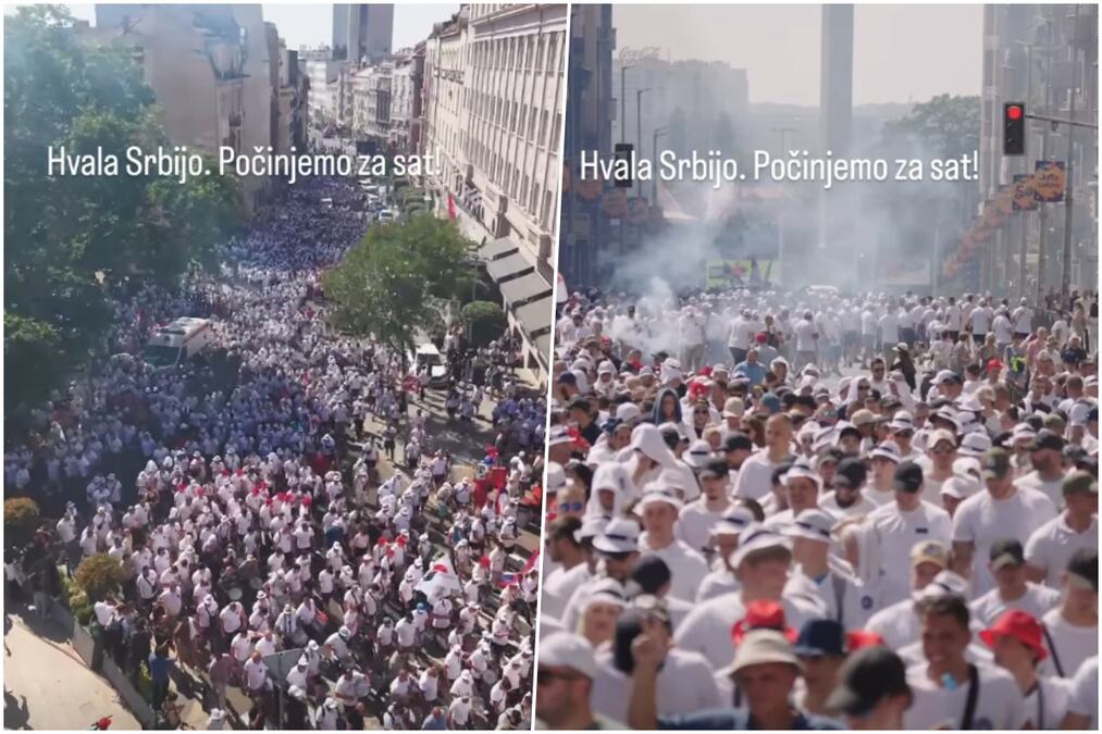 OGLASIO SE VUČIĆ POVODOM SKUPA "SRBIJA, JEDNA PORODICA!" Objavio kadrove REKE ljudi u prestonici i najavio SPEKTAKL: "Hvala Srbijo!" (FOTO)