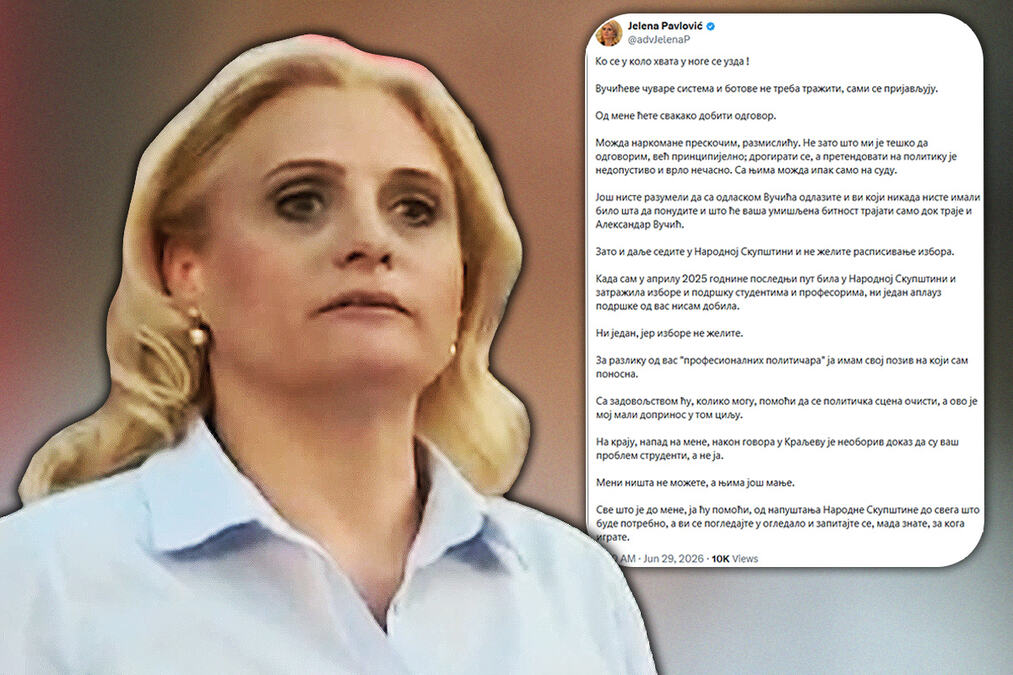 OGLASILA SE JELENA PAVLOVIĆ NAKON GOVORA U KRALJEVU, A BOLJE DA NIJE! Zavadila blokadere, pa im poručila: "Možda narkomane preskočim, razmisliću" (FOTO)