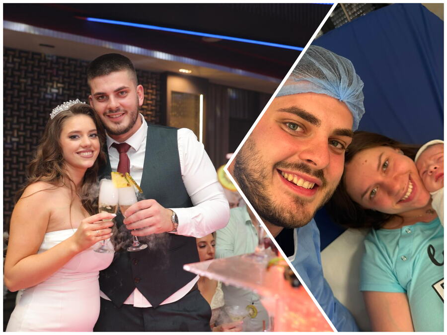 Marko (23) i Sandra (21) za 6 meseci napravili svadbu od 620 ljudi i dobili sina! Mladi tata prisustvovao porođaju, prizor koji je video promenio mu život FOTO