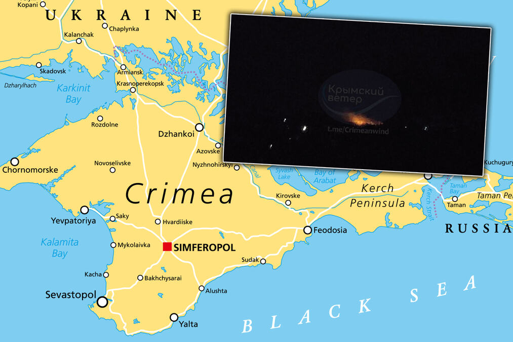 PAKLENA NOĆ NA KRIMU, POLUOSTRVO U PLAMENU! Brutalan udar ukrajinskih dronova spržio vojni aerodrom i ključni terminal, odjekuju EKSPLOZIJE!