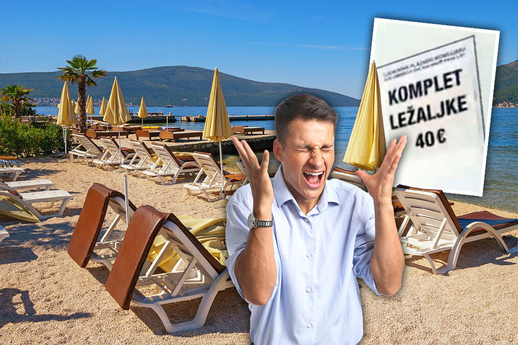 "Ovo je moje, izlazite napolje!" Besni vlasnik isterao turiste, hteo i da ih bije: Skandalozan snimak sa plaže u Tivtu