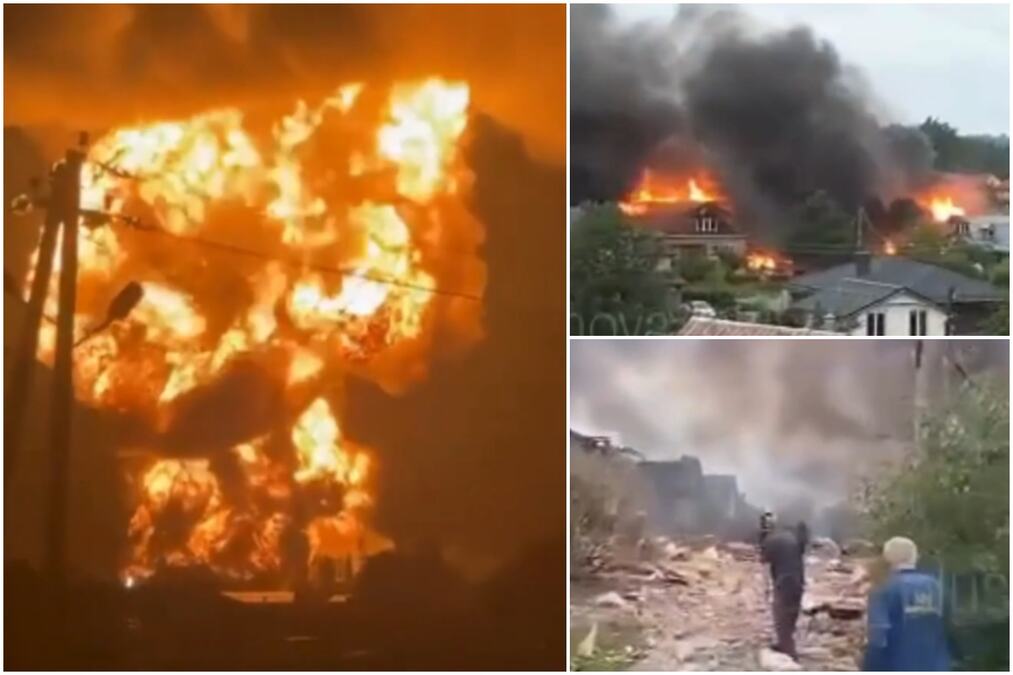 ŽESTOK NOĆNI NAPAD KOD MOSKVE! Rusi se probudili u košmaru: Oboren 81 dron, ima mrtvih i ranjenih, gore PRIVATNE KUĆE, zapaljen depo nafte u Stavropolju (VIDEO)