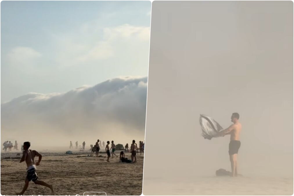 NEOBIČAN FENOMEN IZNENADA POGODIO OBALU: Kupači počeli da beže u panici, nastao opšti haos na plaži, temperatura pala za 10 stepeni za par minuta! (VIDEO)