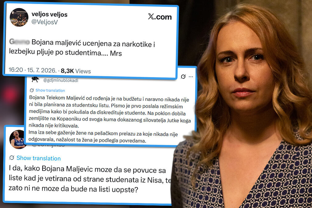 "NETALENTOVANA, UCENJENA, FEKALIJE" BLOKADERSKE SALVE UVREDA BOJANI MALJEVIĆ! Glumica se povukla sa studentske liste, krenula hajka (FOTO)