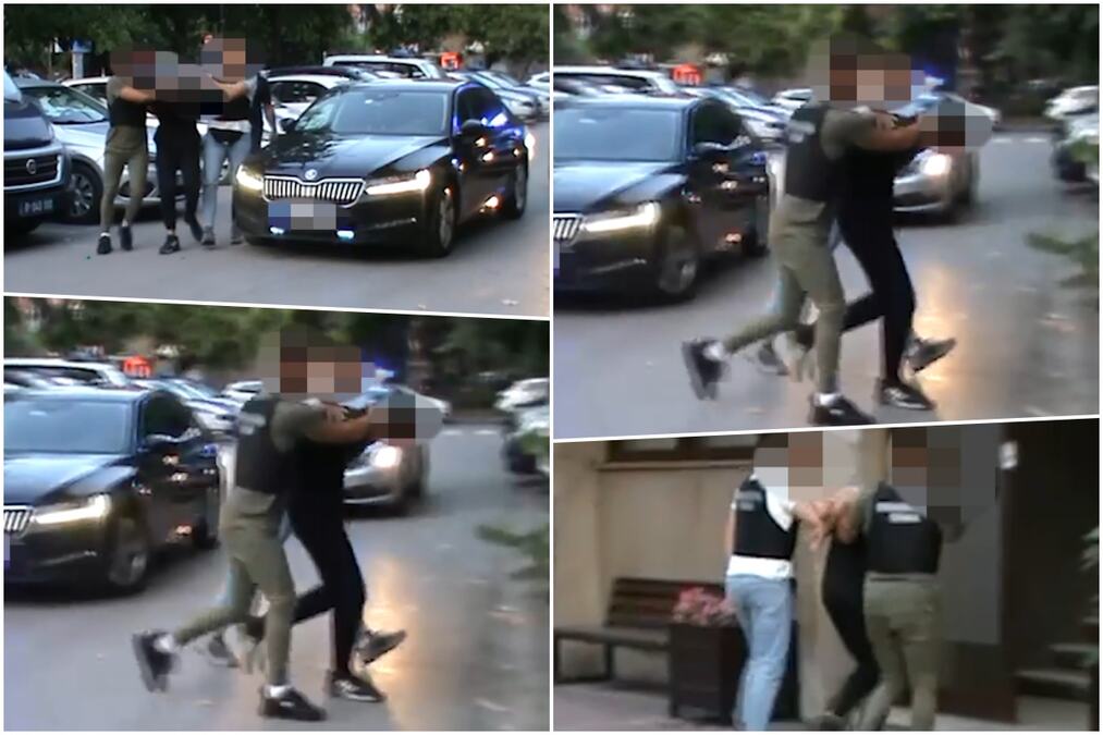 POGLEDAJTE KAKO JE UHAPŠEN BOMBAŠ: Sav u crnom, ruke iza leđa, policajci ga drže (video, foto)