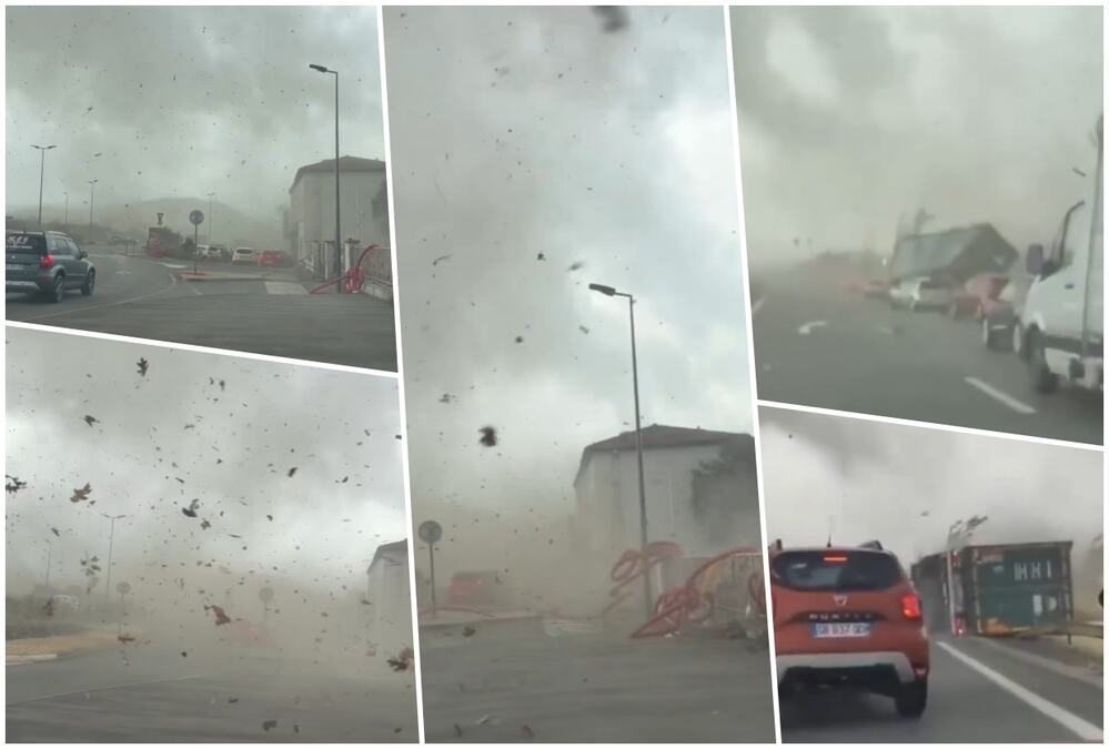 TORNADO PREVRTAO KAMIONE NA AUTO-PUTU! Nakon 40 stepeni, Franucuskom tutnji snažno nevreme: Prizor je NEVEROVATAN, pogledajte snimke (VIDEO)